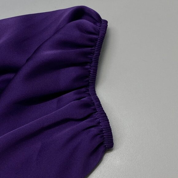 NEW JOSEPH RIBKOFF Women's Purple Blouse Size 10 Scoop V-Neck Long Sleeve -- NWT - Picture 2 of 10